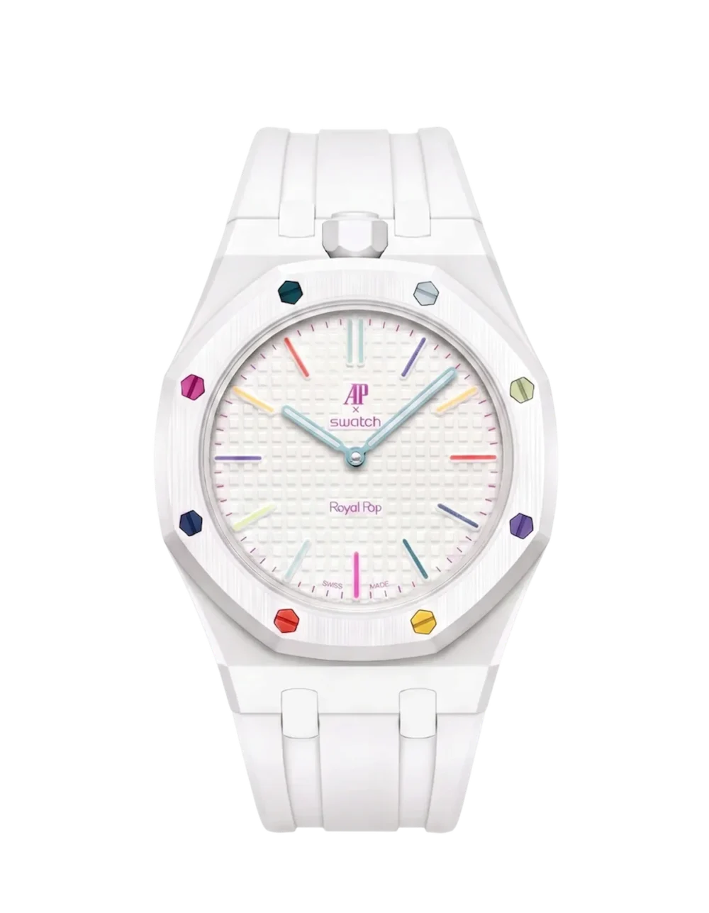 Swatch Royal Pop - Huit Blanc (con cinturino in gomma)